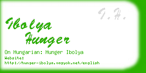 ibolya hunger business card